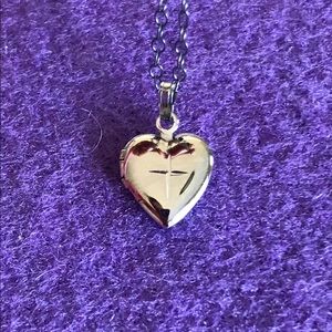 Youth Heart with Cross SS Locket Necklace